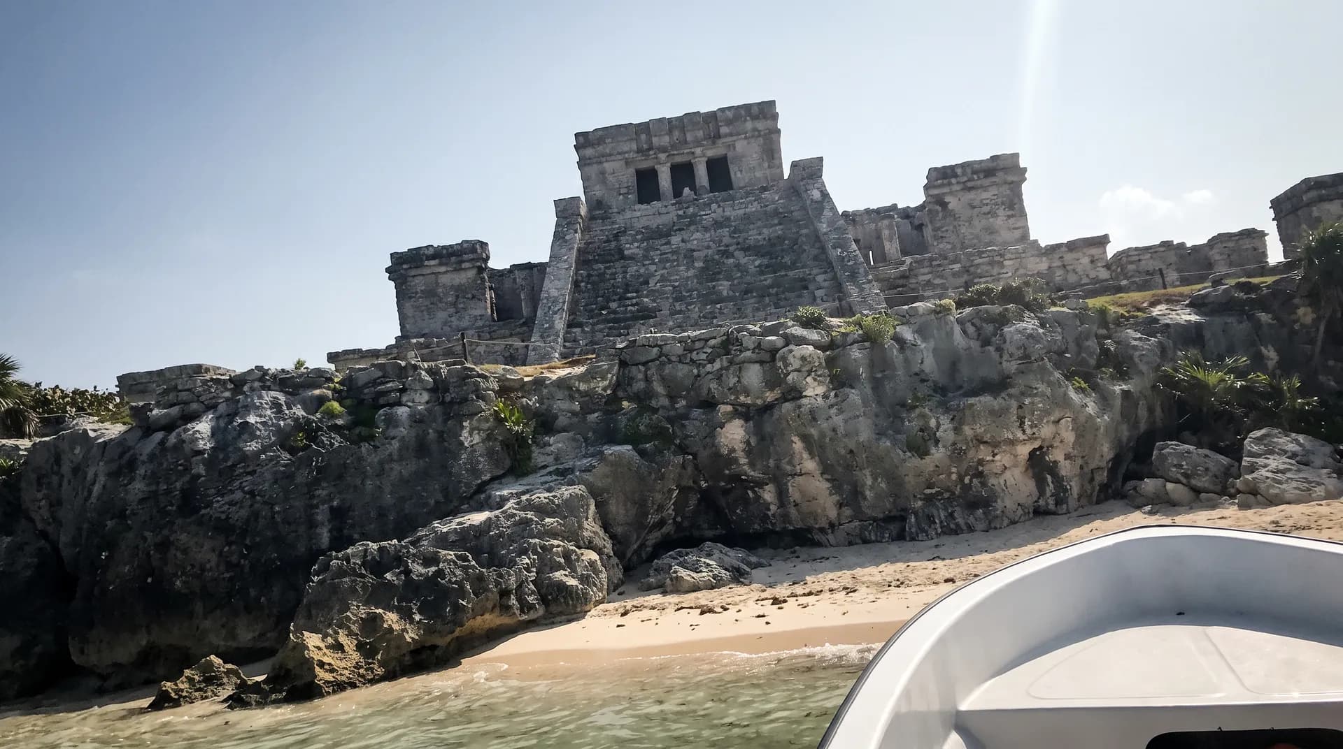 Ruinas de Tulum desde el mar: la postal original